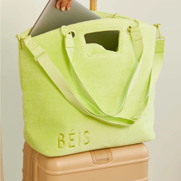 BEIS : Citron Terry Tote NWT - Picture 7 of 7